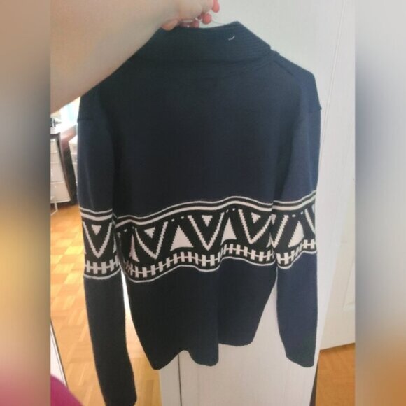 Buffalo David Bitton Cozy Grandpa Men's Button Up Cardigan Sweater Blue Medium - Picture 8 of 15